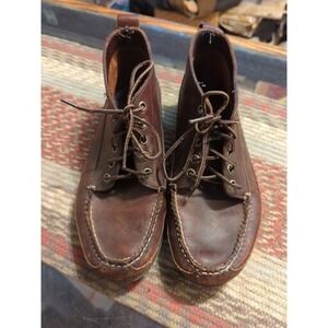 Vintage Distressed Brown Bass Moc Moccasin Shoe Ankle Boots 7.5 D